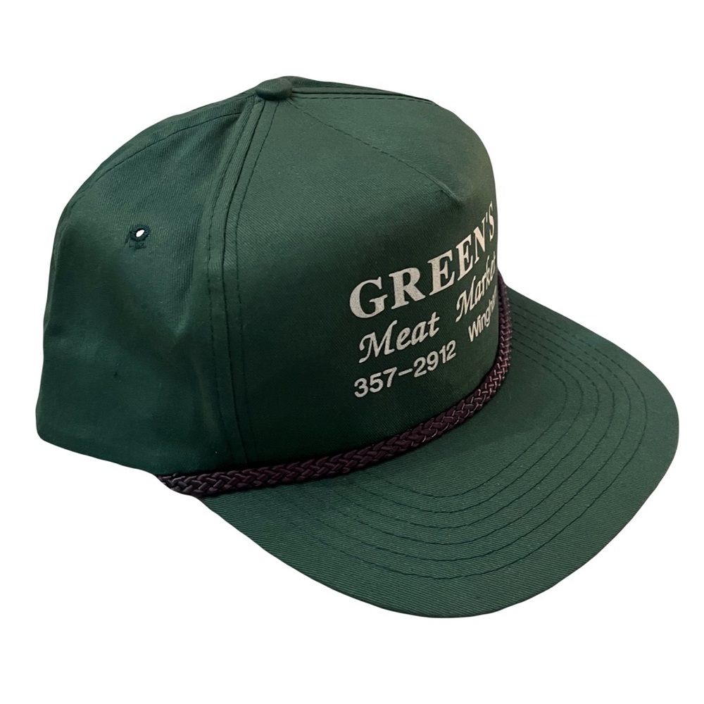 Vintage Trucker “Green’s Meat Market” SnapBack Hat. Like New Condition. OS.